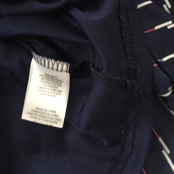 Navy dress with white and pink print - Picture 5 of 6